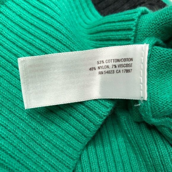 OLD NAVY Mint Green Deep Seafoam Buttonup Deep V Varsity Pocket Cardigan Sweater - Picture 11 of 13